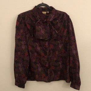 VTG Cottagecore Purple Blouse